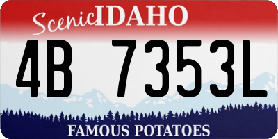 ID license plate 4B7353L