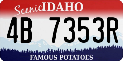 ID license plate 4B7353R