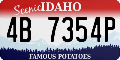 ID license plate 4B7354P