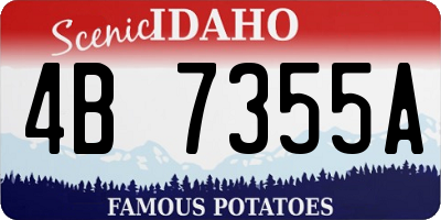 ID license plate 4B7355A