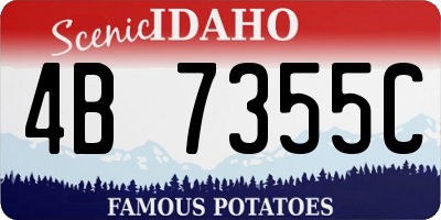 ID license plate 4B7355C