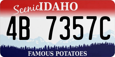 ID license plate 4B7357C