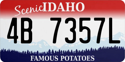ID license plate 4B7357L
