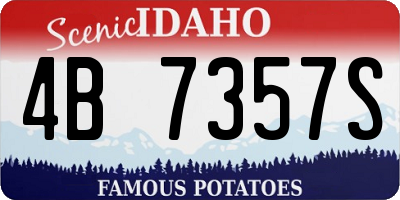 ID license plate 4B7357S