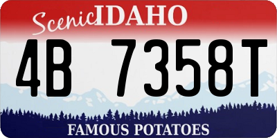 ID license plate 4B7358T