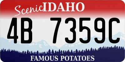 ID license plate 4B7359C