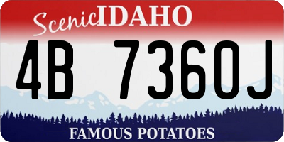 ID license plate 4B7360J