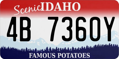 ID license plate 4B7360Y