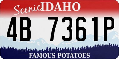ID license plate 4B7361P