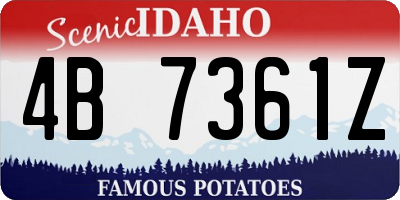 ID license plate 4B7361Z