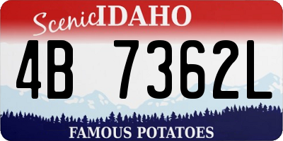 ID license plate 4B7362L
