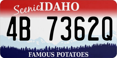 ID license plate 4B7362Q