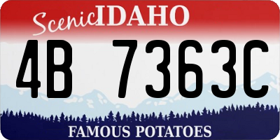 ID license plate 4B7363C