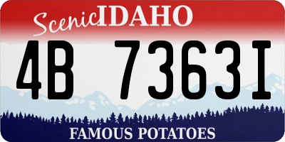 ID license plate 4B7363I