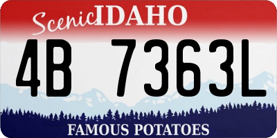 ID license plate 4B7363L
