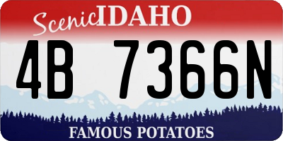 ID license plate 4B7366N