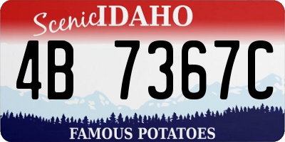 ID license plate 4B7367C