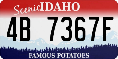 ID license plate 4B7367F