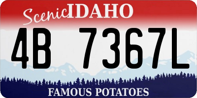 ID license plate 4B7367L