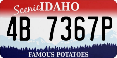 ID license plate 4B7367P