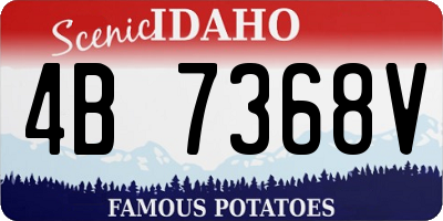 ID license plate 4B7368V