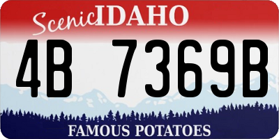 ID license plate 4B7369B