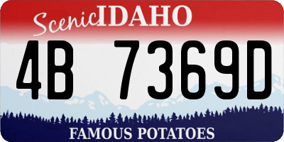 ID license plate 4B7369D