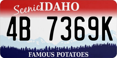ID license plate 4B7369K