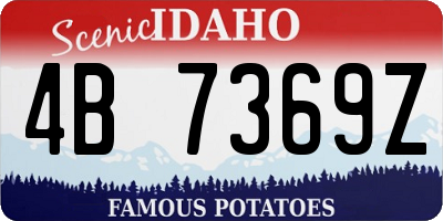 ID license plate 4B7369Z