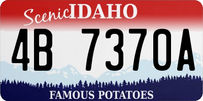 ID license plate 4B7370A