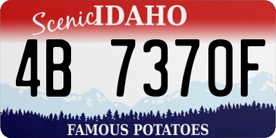 ID license plate 4B7370F