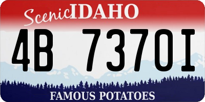 ID license plate 4B7370I