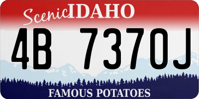 ID license plate 4B7370J