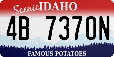 ID license plate 4B7370N