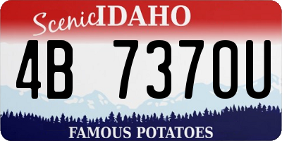 ID license plate 4B7370U