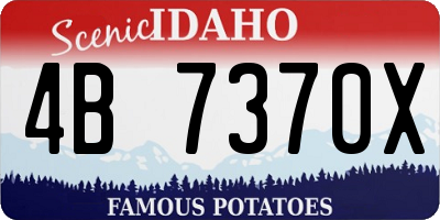 ID license plate 4B7370X