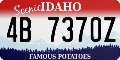 ID license plate 4B7370Z