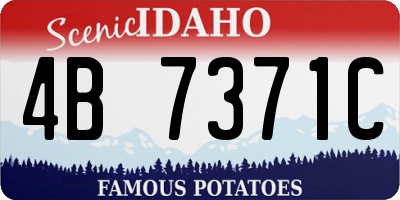 ID license plate 4B7371C