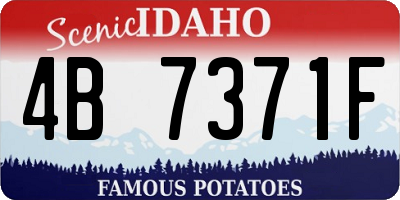ID license plate 4B7371F