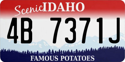 ID license plate 4B7371J