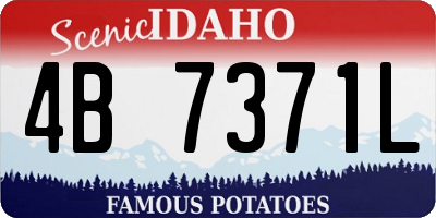 ID license plate 4B7371L