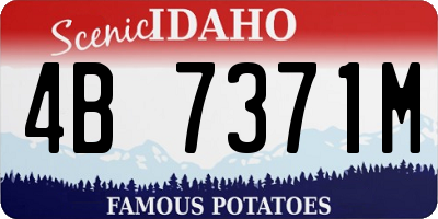 ID license plate 4B7371M