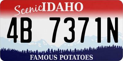 ID license plate 4B7371N
