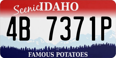 ID license plate 4B7371P