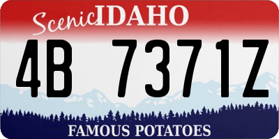 ID license plate 4B7371Z