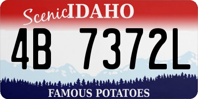 ID license plate 4B7372L