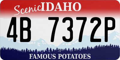 ID license plate 4B7372P