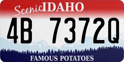 ID license plate 4B7372Q