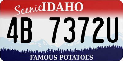 ID license plate 4B7372U