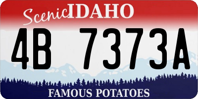 ID license plate 4B7373A